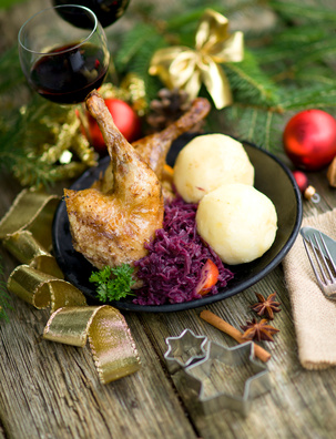Gänsekeule Weihnachtsmenü Gänsekeule Weihnachtsmenü