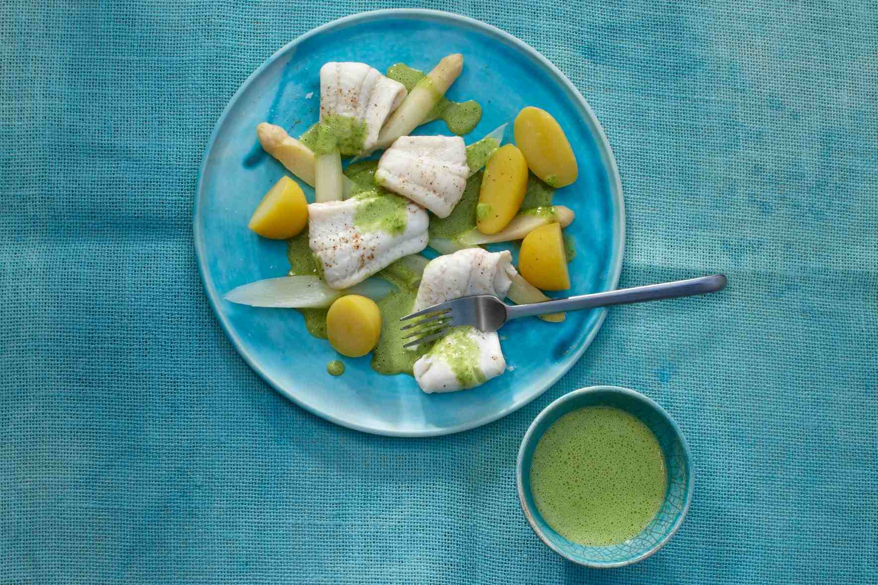 Spargel mit Scholle Spargel mit Scholle